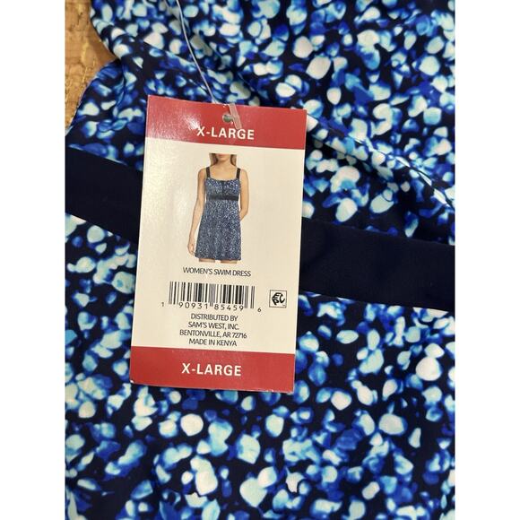 Lands' End XL Women's Zip Front Adjustable Straps Swim Dress - Picture 4 of 7